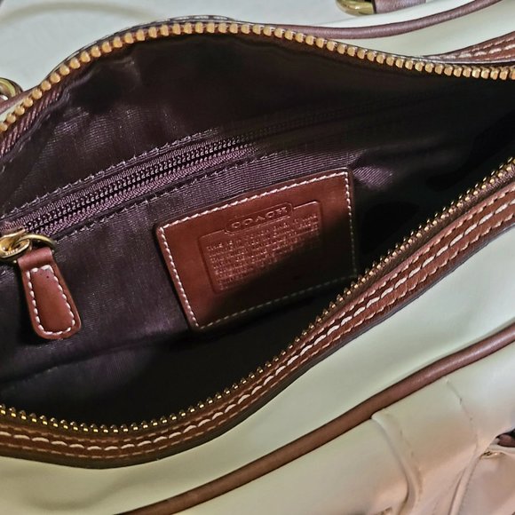 Coach White and Brown Women's Bag - Picture 7 of 10